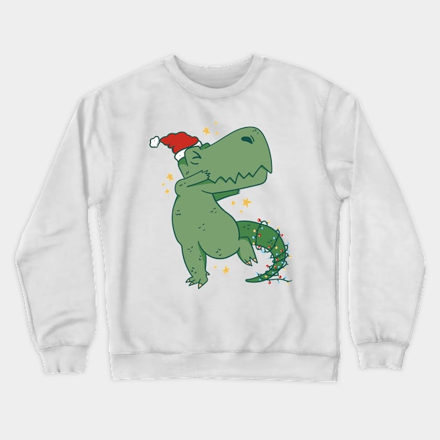 Christmas Dab Trex P R t shirt Crewneck Sweatshirt by LindenDesigns